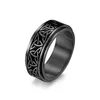 Paslanmaz Çelik Nordic Norveç Kelt Üçgen Düğüm Döner Ring Mücevher Antik Viking İrlandalı Kelt Üçgen Dekorasyon Dönme Döndürme Spinner Mücevher Bant Yüzükleri