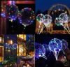 New LED Lights Balloons Night Lighting Bobo Ball festival Decoration Balloon Wedding Decorative Bright Lighter Balloons With Stick B0706