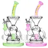 Recykling bong hey szklany bongs enline Perc Water Rure Dab Rig Wax Glass Rura Olejki Kwarc Banger Percolator Bubbler Zlewka