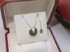 Pendant Amulette Green Halsband Halsband Diamond Smycken för Women Party Accessorry