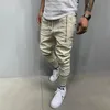 Cargo Vert Mode Casual Crayon Pantalon MultiPocket Zipper Hip Hop Style Hommes Sarouel Joggers 220705