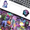 New Sexy 50pcs Graffiti Holographic Laser Cartoon Stickers Ins Punk Guitar Motorcycle Bagagli Skateboard Phone DIY Cool Toy Sticker Decal