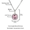 Collana con ciondolo con diamanti rosa hip-hop placcato in oro bianco con zirconi ghiacciati regalo per gioielli da uomo