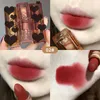 Lucidalabbra Rossetto opaco Tubo quadrato trasparente ambrato Impermeabile a lunga durata Tazza antiaderente Tinta Cosmetici coreaniLip