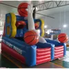 Gratis schip Outdoor Activiteiten Carnival Rental 4x3m opblaasbaar basketbal schietspel te koop