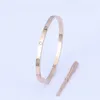 4mm Fino 6º Aço Designer Mulheres Homens Amor Pulseira Pulseiras Prata Rosa Ouro Parafuso Chave de Fenda Bracelete Casal Jóias com Original 1o2gs