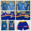 후퇴 정통 자수 농구 Carmelo 15 Anthony Jerseys Retro Allen 3 Iverson Dikembe 55 Mutombo 스티치 통기성 스포츠 고품질 남자