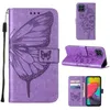 Imprint Butterfly кожаные кошельки для Samsung M53 5G M33 A23 Moto G G52 One Plus Nord CE 2 5G Redmi 10a Примечание 11 Pro Pixel 6a Id Card Слот -держатель Flip Cover Cover