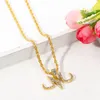 Pendant Necklaces Hip-hop Style M Letter Necklace Dragon Magic Logo Majin Buu Tattoos Marks Gold Silver Color Neck Chain Jewelry Gift Elle22