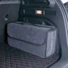 Taşınabilir büyük anti kayma bölmesi çizme depolama organizatörü araç çantası araba depolama çantası araba gövdesi organizatör yumuşak keçe depolama kutusu289h