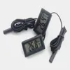 Mini termómetro Digital LCD instrumento higrómetro temperatura medidor de humedad termómetro sonda blanco y negro