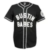 Xflsp GlaMitNess Babe Ruth Bustin' Babes Baseball-Shirt 1927 Home Black Jersey Benutzerdefinierte Männer Frauen Jugend Baseball-Trikots Beliebiger Name und Nummer doppelt genäht