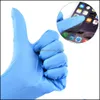 In Stock! Ready To Ship! Pack Of 100Pcs Premium Nitrile Blue Rubber Cleaning Gloves Powder Drop Delivery 2021 Disposable Kitchen Supplies Ki