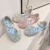 Kızlar için Çocuk Yaz Okulu Ayakkabıları Prenses Deri Sandalet Çocuk Moda Rhinestone Bow Sandalet 2021 3 5 7 8 9 10 12 Yıl G220523