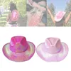 Berets Party Hats For Adults Funny Cowboy Costume Adult Women Cowgirl Hat Holographic Rave HaBerets BeretsBerets Oliv22