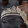 Wedding Hair Jewelry Bridal Crowns Bands Women Headband Bride Crystal Tiara Princess Head Band Crown Dhe14