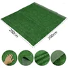 Décoratif Fleurs Couronnes Gazon Artificiel Tapis Vert Faux Synthétique Jardin Paysage Pelouse Tapis Gazon Pour L'école Jardinage