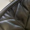 デザイナーバッグの女性バッグハンドバッグショルダートートバッグブラックカルフスキンクラシッククラシックストライプキルティングチェーンダブルフラップミディアムクロスボディセール