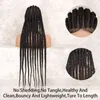 Włosy syntetyczne Cosplay Cosplay Youthfee Full Head Lace Plekoczone peruki 36 "Cornrow Box Braids z dziecięcymi włosami dla czarnych kobiet syntetyczny przód 220225