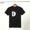 DSQ Phantom Kaplumbağa Erkek Tasarımcısı T Shirt İtalyan Milan Moda Logosu Baskı T-Shirt Yaz Siyah Beyaz T-Shirt Hip Hop Sokak Giyim 10230V