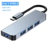 Anslutningar USB C HUB 8 I 1 Typ C 3.1 till 4K HDMI -adapter med RJ45 SD/TF -kortläsare PD Snabbladdning för MacBook Notebook Laptop Computer