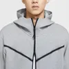 Men's Hoodies & Sweatshirts Top Brand Kind Men Sweatshirt Gray/Black Tech Fleece Zipper Warm Soft Comfortabla Sprint/Autumn/winter Sportwear