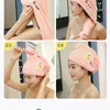 Capinhas de banho de chuveiro de microfibra mágica de meninas para mulheres para mulheres bonés de cabelo seco secagem rápida Lady mole Turban Head CCE14148