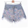 Hoge kwaliteit strakke damesmodellen dames denim shorts jeans W220418