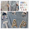 A-Z Rhinestone English Letter Patches Bling Rhinestone Letter ملصقات ملصقات ملصقات ذاتية لاصق.