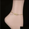 Braccialetti con ciondoli Gioielli Personalizza Bracciale alla caviglia in acciaio inossidabile Dal 1980 al 2000 Anno di nascita speciale Numero personalizzato Cavigliera Migliori amici Regali Dr