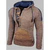 Sweats à capuche pour hommes Sweat-shirts Automne Et Hiver À Capuche Col Demi-ouvert Lettre Crochet Chandail Casual Tricoté