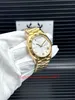 Neue Version Herren-Armbanduhren, weißes Zifferblatt, 18 Karat Gelbgold, dreieckige Lünette, 40 mm Edelstahlarmband, ETA 2813-Uhrwerk, automatische Herrenuhren