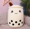 Cartoon Cute Bubble Tea Plush Toy Stuffed Animal Cute Food Cup Milk Boba Plush Soft Cushion Birthday Gift