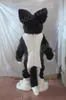 Halloween svart husky hund fursuit maskot kostymer julfest klänning tecknad karaktär karneval reklam födelsedagsfest kostym dräkt