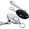 130dB Ei -vorm Zelfverdediging Alarm Keychain Hanger Personaliseer flash light Persoonlijke Safty Key Chain Charme Car Keyring