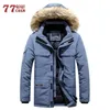Mens Winter Jacket warm Thick Cotton Multi-pocket Hooded Jacket Male casual Fur Trim Coat men's Down jacket coat Plus size M-6XL 201127