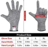 Gants de travail résistants aux coupures Cuisine Niveau de sécurité alimentaire 5 Protection HPPE Gant en fibre anti-coupure