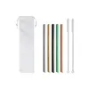 More size stainless steel reusable drinking straws with processed nozzles kitchen bar drinking tool