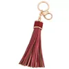 Keychains Fashion Leather Keychain Key Ring Woman Car Chain Bag Charm PendantKeychains