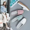 Zomer echte lederen vrouwen flats holle slip op lederen loafers damesschoenen Koreaanse stijl zachte mocassins half slippers maat 43 y220427