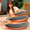 Funny Salmon Fillet Plush Pillow Toy Japanese Set Meal Soft Stuffed Cartoon Food Cushion Doll Sofa Decor Xmas Gift For Girls LA374