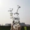 DAB Rig Fab Egg Recycler Water Bong Percolater Bongs Rökning Rör med 14mm Man Klar Glas Tobakskål 6,2 tum Söt Transparent Tjock Pyrex Shisha Hookah Set