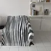Decken Zebra Schwarz-Weiß-Streifen Überwurfdecke Heimdekoration Sofa Warme Mikrofaser für Schlafzimmer