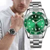 Nieuwe casual zakelijke heren ES Luxe datum Green Dial's Es Es Fashion Men's Es Relogio Masculino Y220707