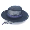 Cappelli Boonie a tesa larga estivi all'aperto con berretto da sole mimetico militare in rete per uomini o donne caccia pesca all'aperto taglia unica