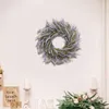 Decorative Flowers & Wreaths Artificial Lavender Wreath Flower Green Leaves Large DIY For Outdoor Front Door Indoor Wall Window Farmhouse De