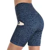 Yoga kläder träning Leopard shorts kvinnor cykel tights sport svett orm hud cyklist hög midja bekväma byxa leggings