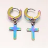 Chandelier Stainless Steel Cross Earrings Punk Jewelry For Cool Women Girl Friendship Gifts AccessoriesGC1029 GC1029