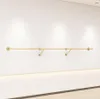 Clothing store display rack Commercial Furniture wall hanger rod wall-hanging side hangings women's and children's cloth shop shelf gold hanger