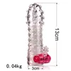 Sex toys masager toy Massager Vibrator y Toys Penis Cock Crystal Wolf Tooth Cover with Thorn Large Particle Vibration Men's Flirting Tools Adult Q7GZ 6E2E